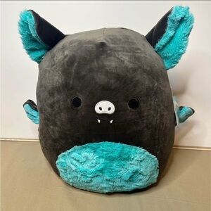 Squishmallow 16” Aldous Bat Teal and Black NWT